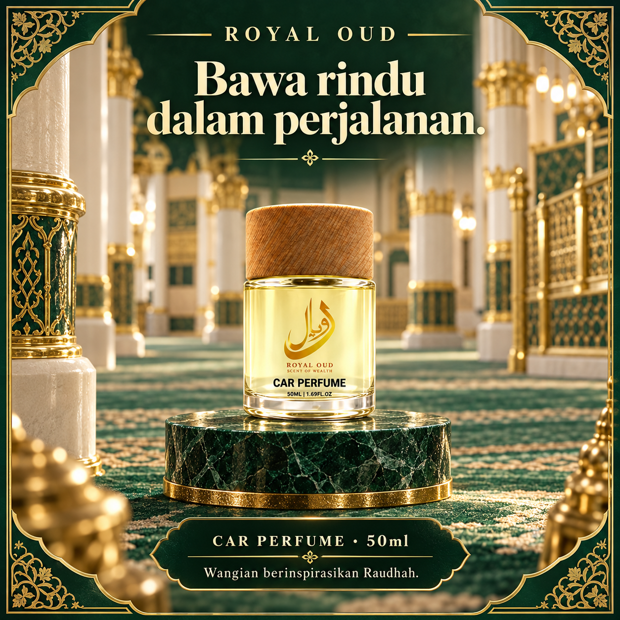 Koleksi Car Perfume Royal Oud berinspirasikan Raudhah
